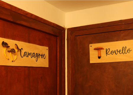 Rooms named after mushrooms