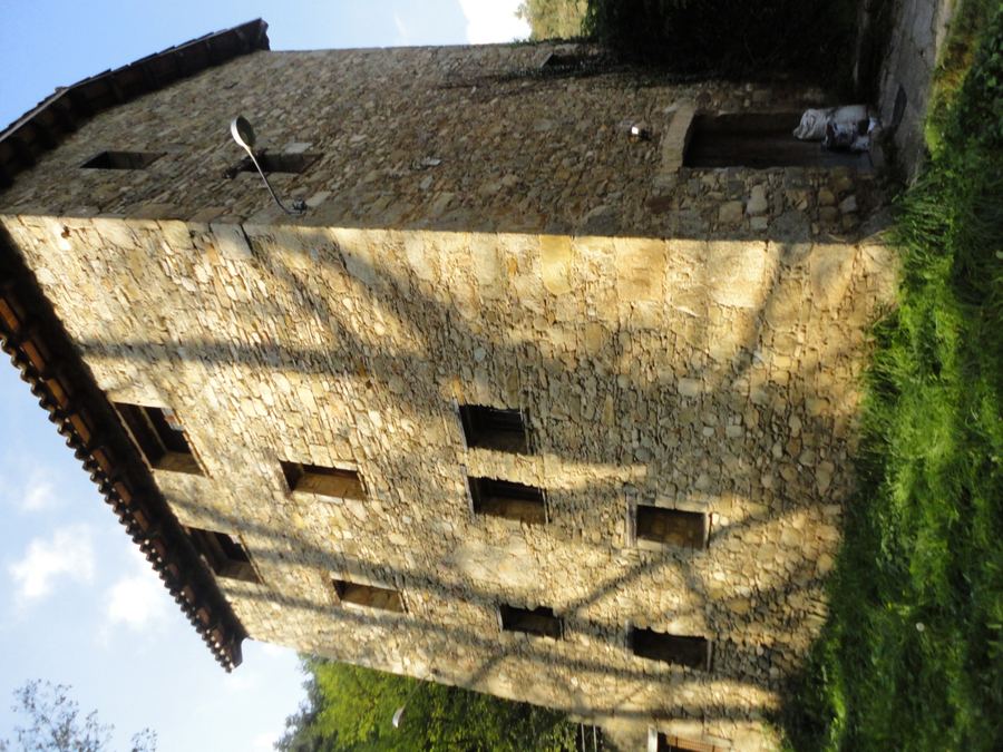 Parament de pedra del Molí de Cirera, a Borredà
