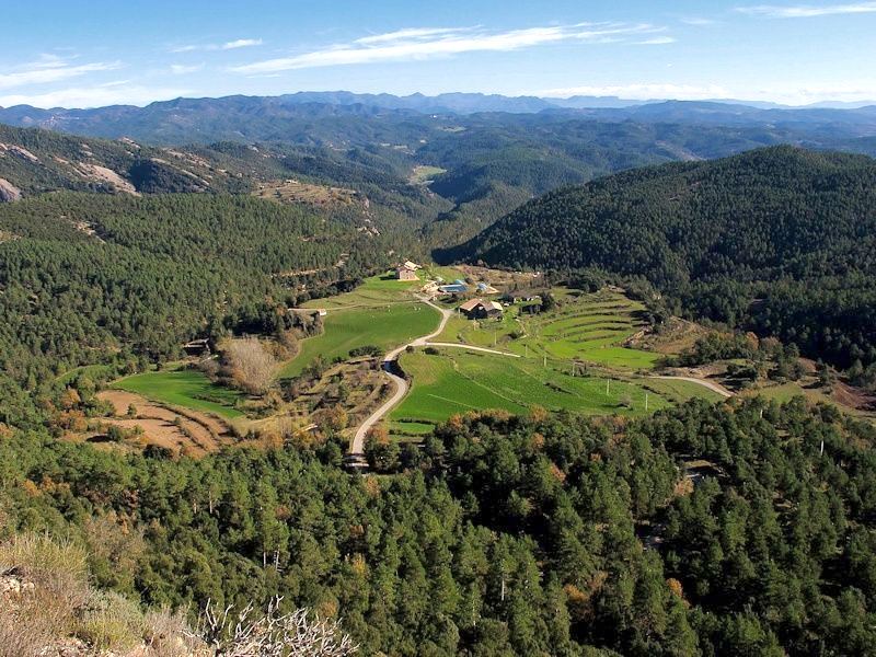 Panorámica del pla de la Quar desde el santuario de Santa Maria de la Quar