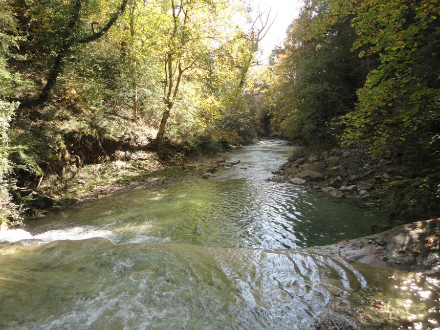 La rivière Mergançol près du Gorg del Roure, à Borredà