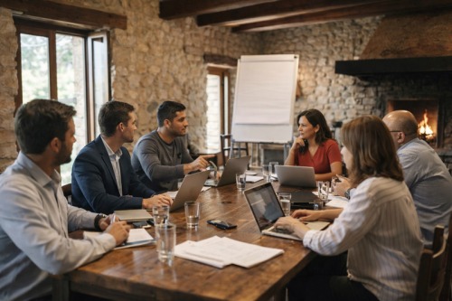 Reuniones de empresa diferentes: naturaleza, calma y resultados reales