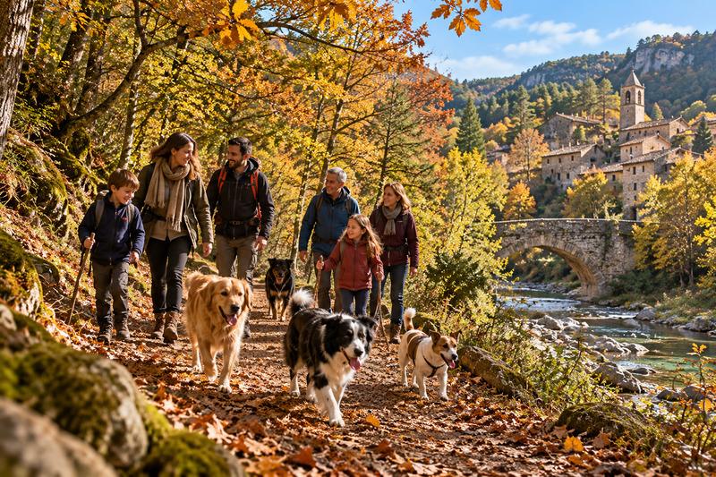 Pet enjoying wide natural surroundings in Berguedà