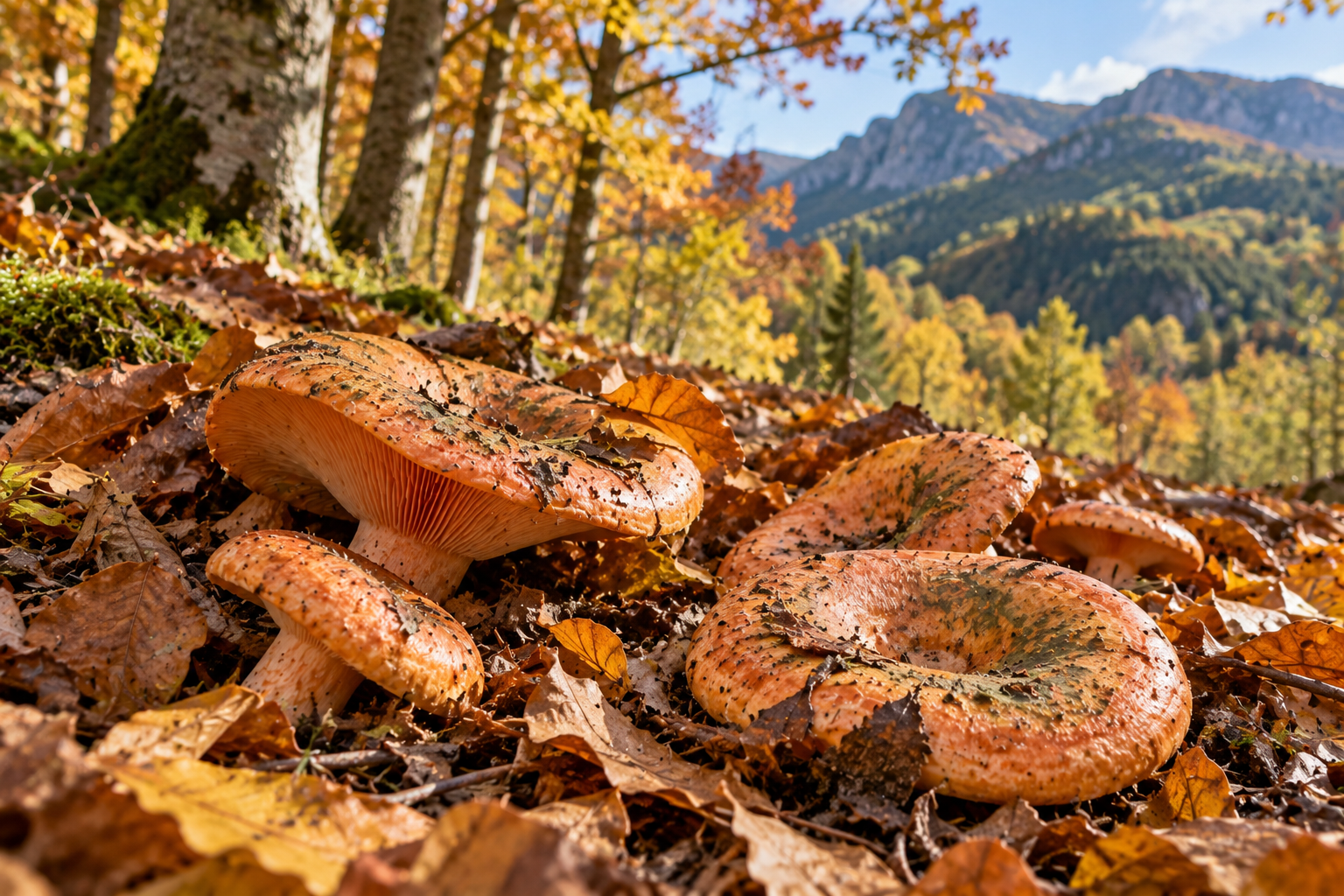 Rural landscape of Berguedà with forests and mountains at sunset